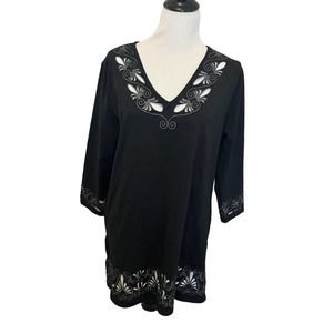 The Metropolitan Museum Of Art •Women XL• Long Sleeve Shirt Cotton Blend Tunic